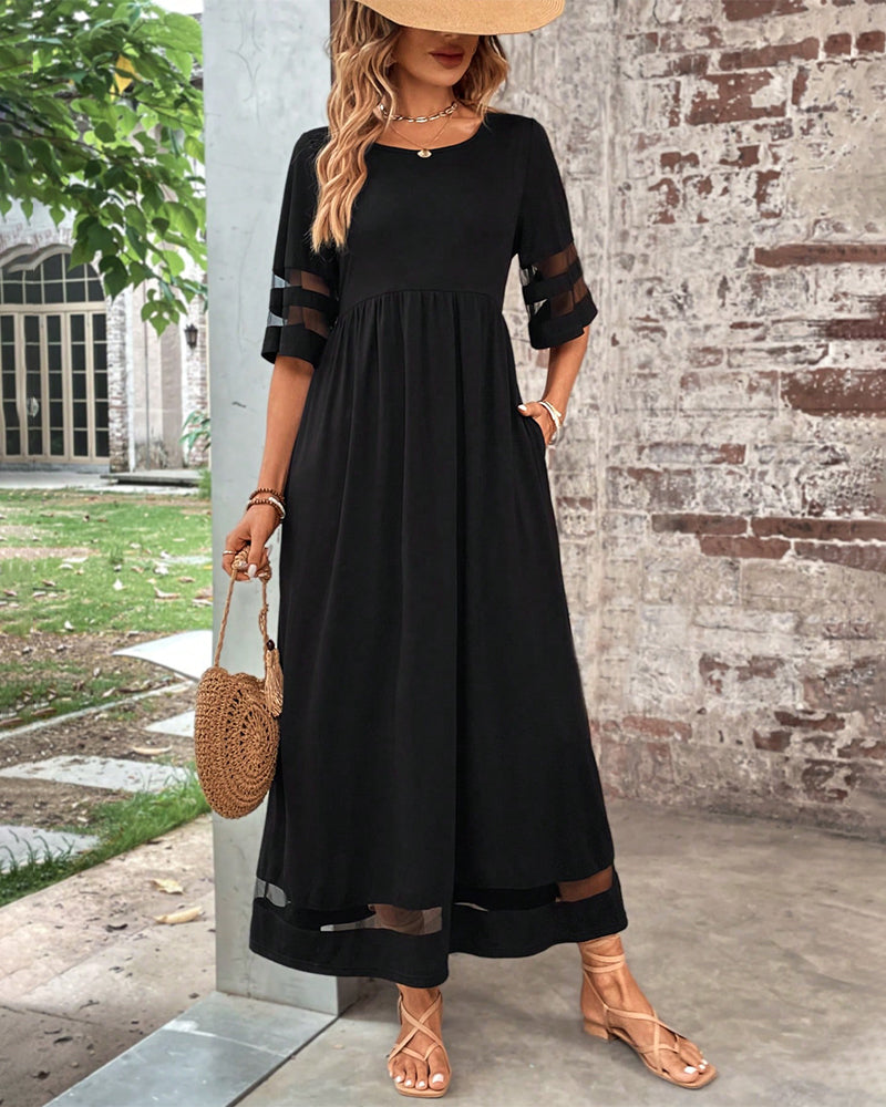 WW | Elegantes Kleid mit Rundhalsausschnitt