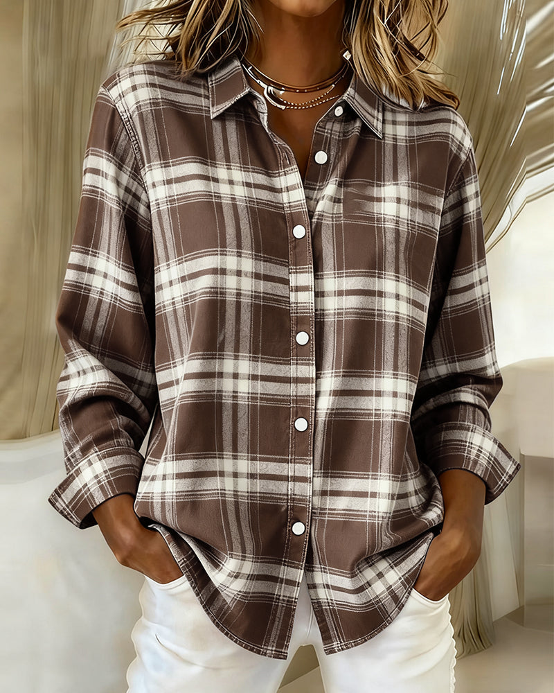 WW | Checked pattern and lapel collar
