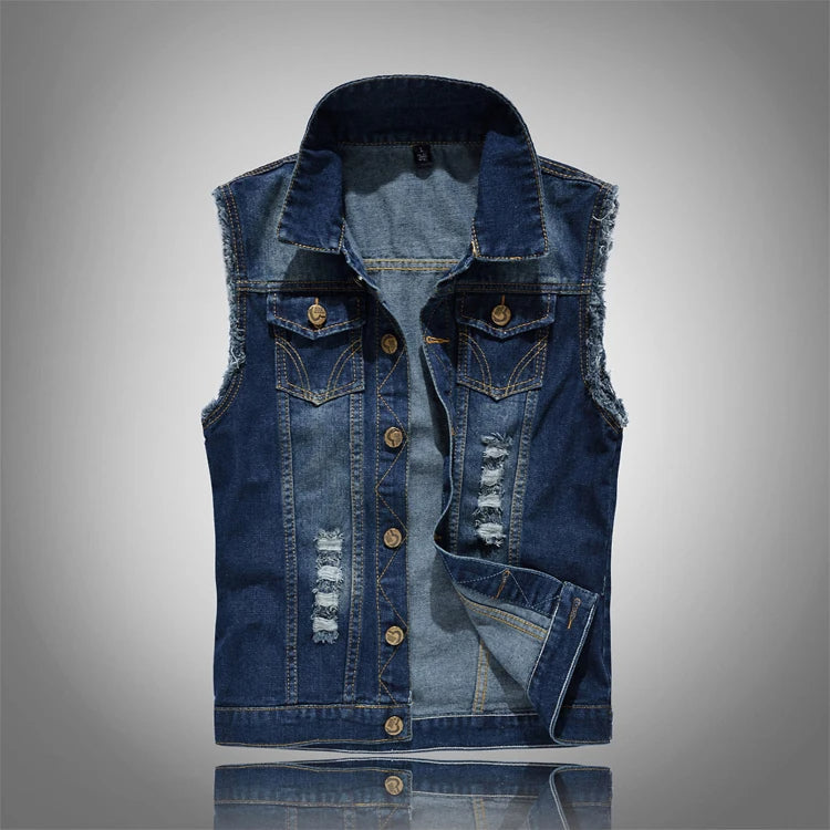 WW | Zerrissene Denim-Weste
