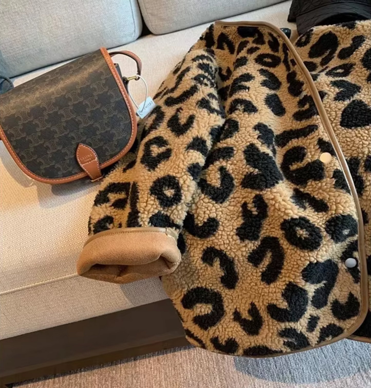 WW | Stylische Fleecejacke mit Leopardenmuster