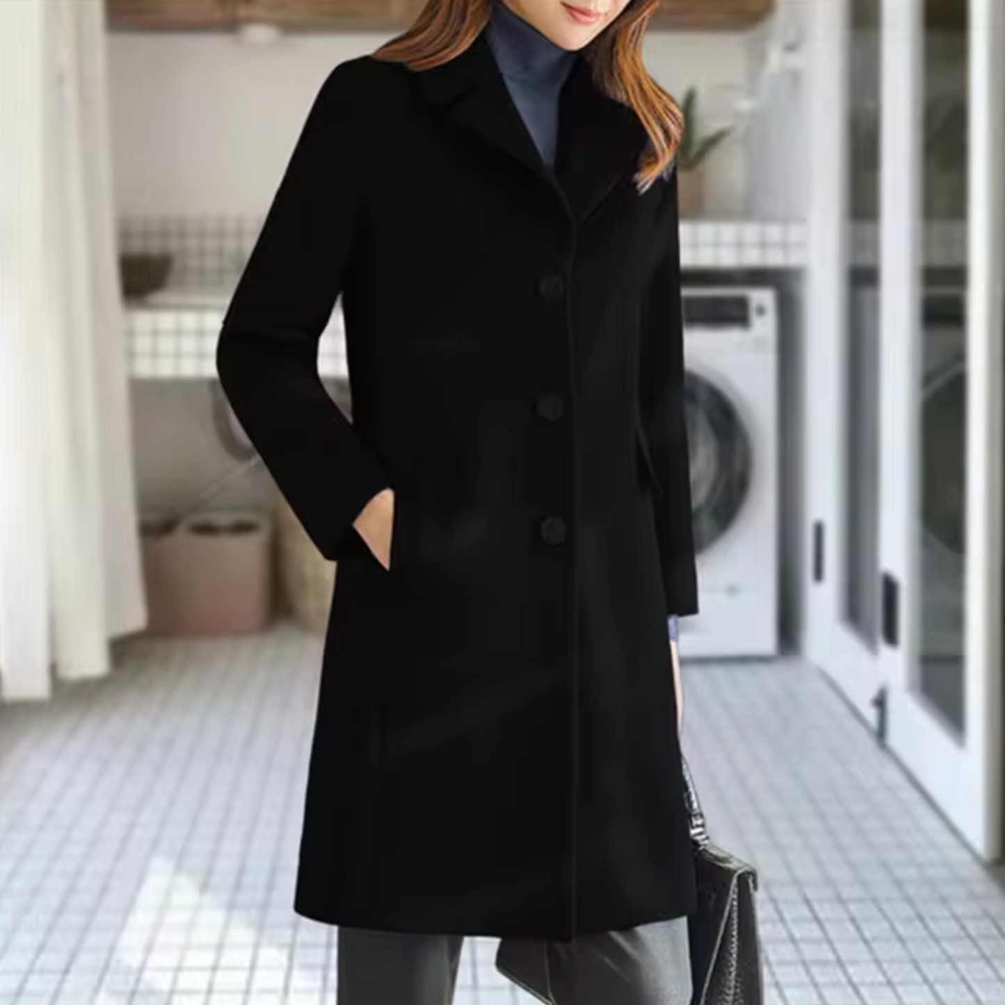 WW | Wool coat with front pocket
