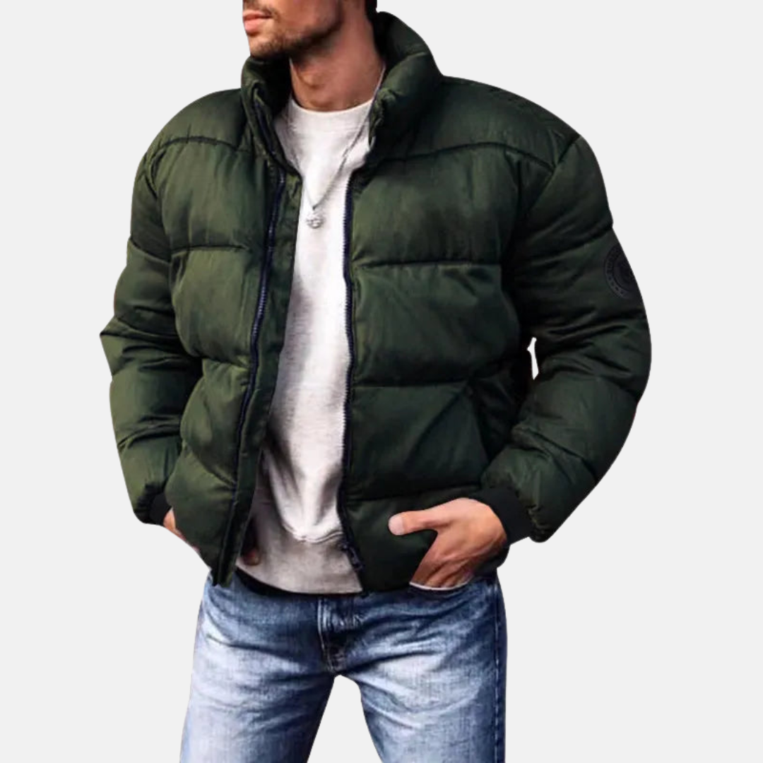 WW | Winter Quilted Jacket - Lined Transitional Jacket with Zipper & Stand-Up Collar