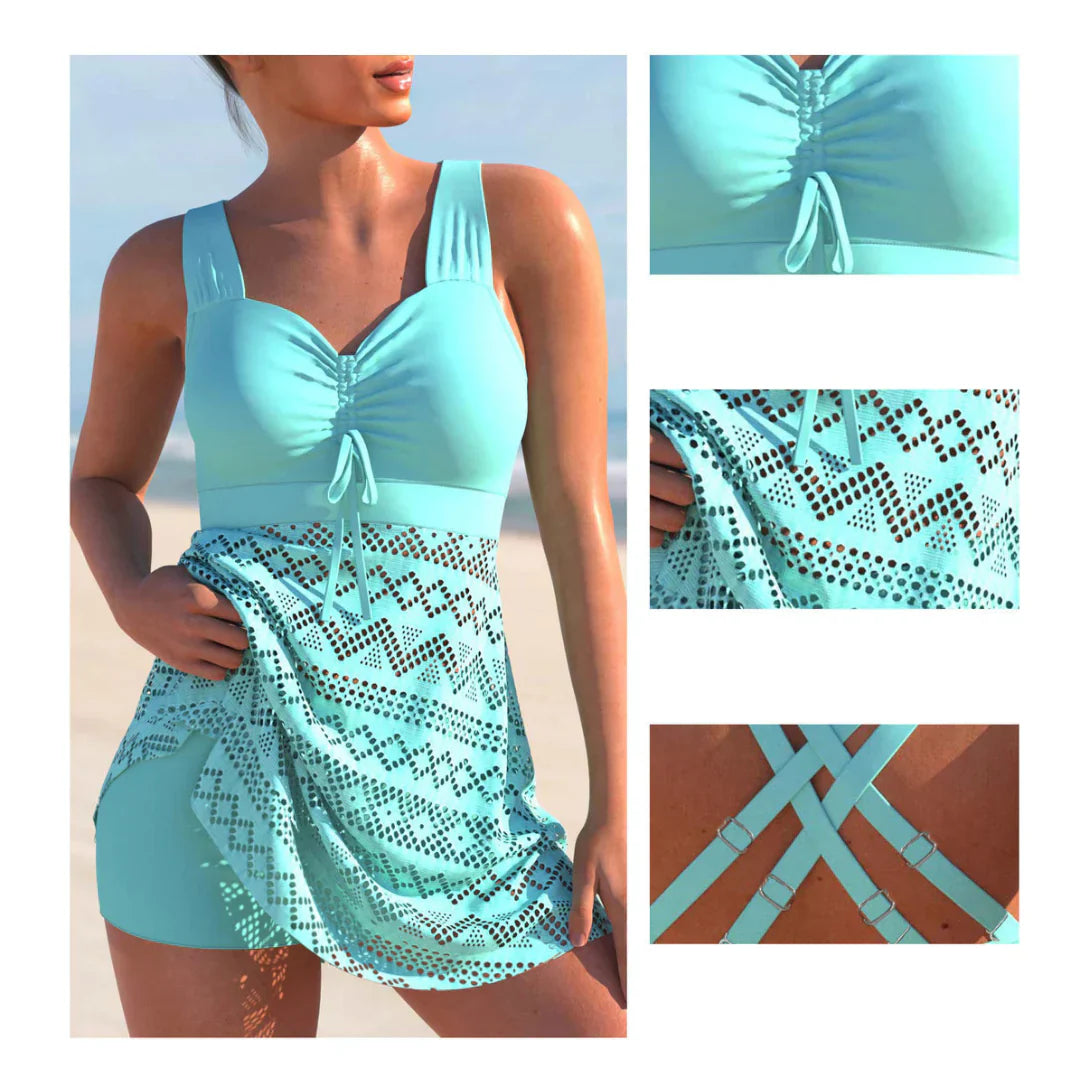 WW | Komfort: Gepolstertes Tankini-Set für Strand- und Pooltage