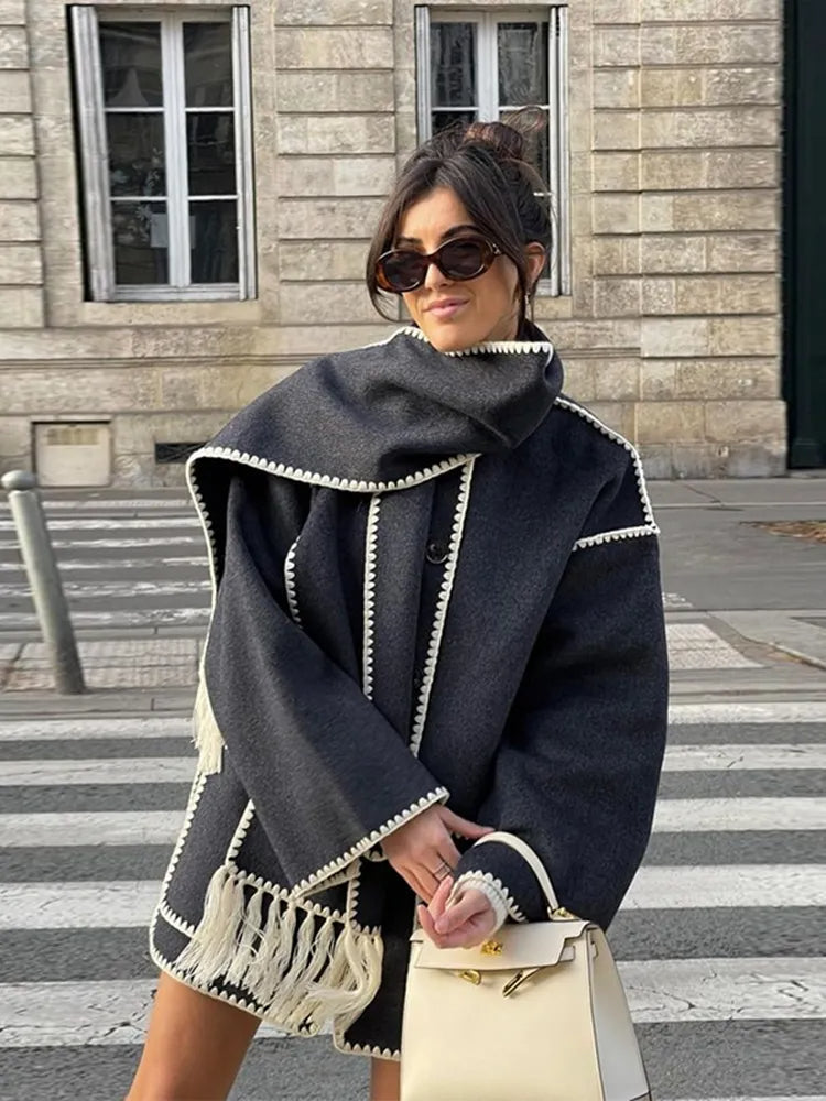 WW | Women's Long Wool Coat for Autumn