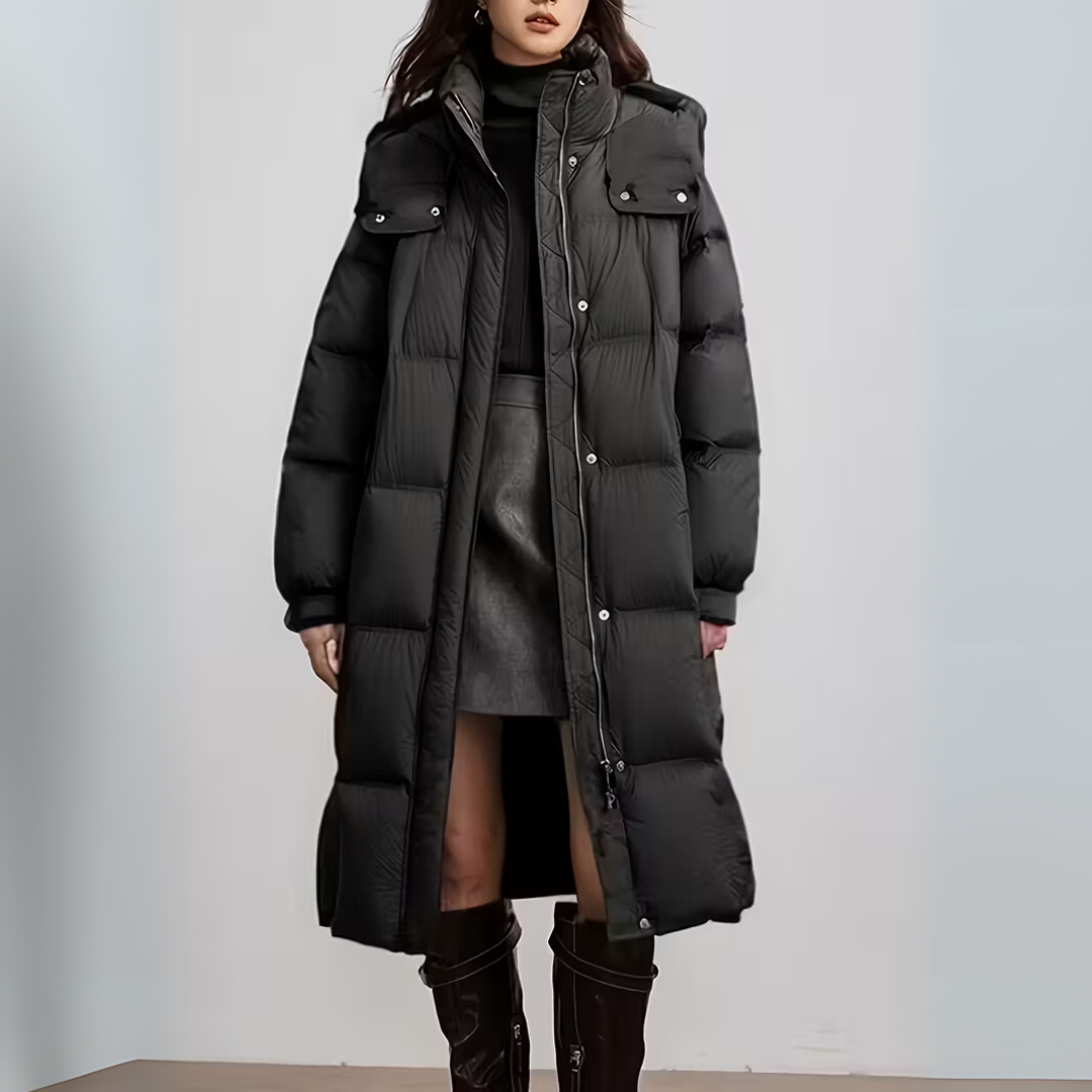 WW | Damen Langer Puffer Daunenjacke Winterjacke