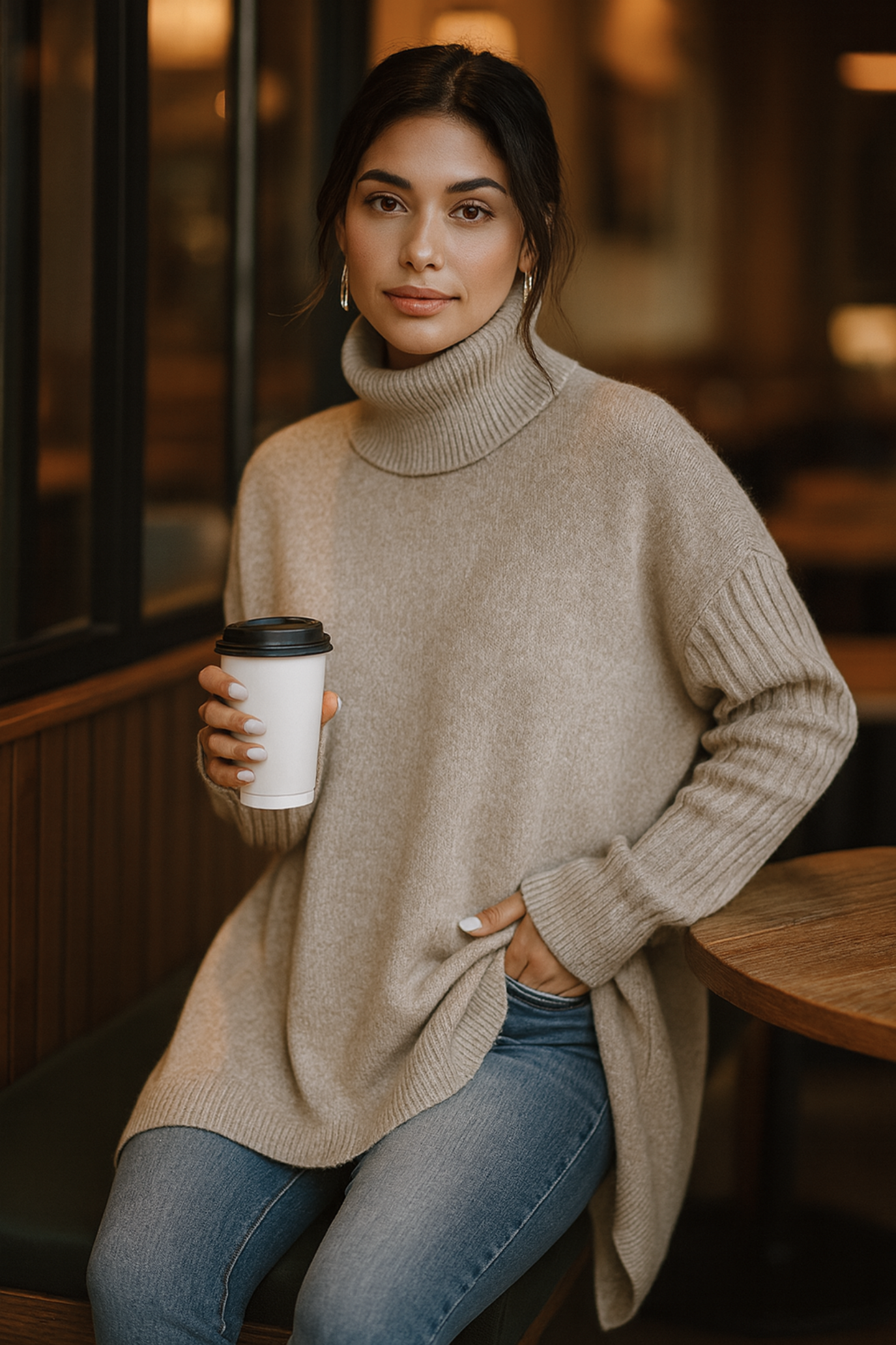 Bridgette | Long Turtleneck Sweater