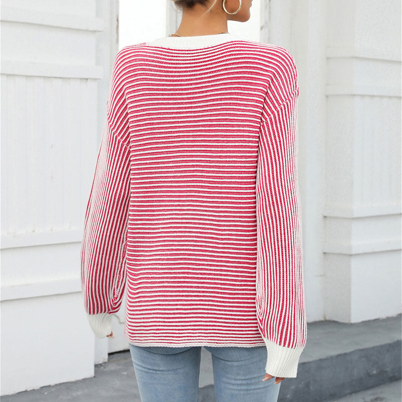 WW | Gestreifter Strickpullover für Einen Modernen Look