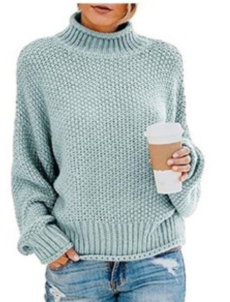 WW | Solid-colored Long-sleeved Sweater
