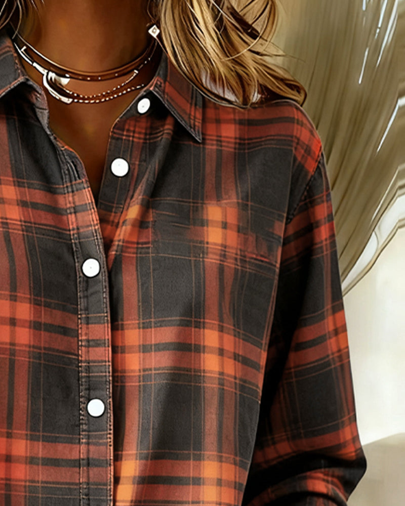 WW | Checked pattern and lapel collar