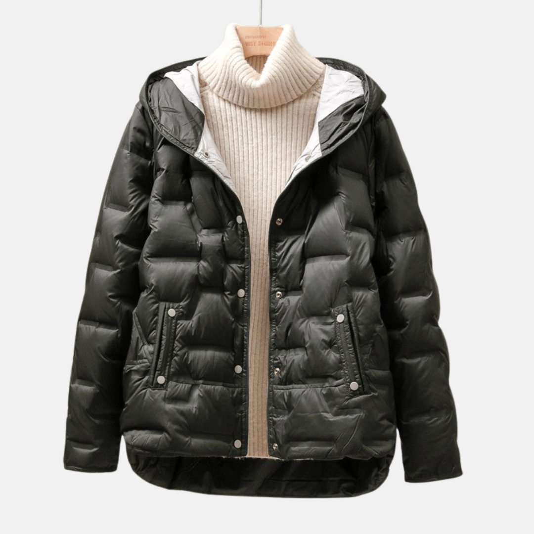 WW | Jacke - Gequiltet Puff - Abnehmbare Kapuze - Druckknopfverschluss