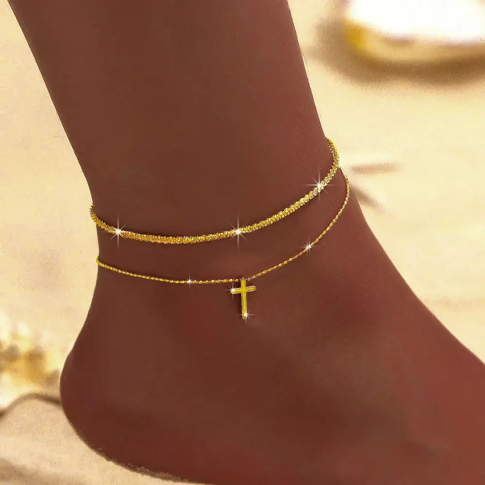 WW | Chic Silver/Gold Double Anklet