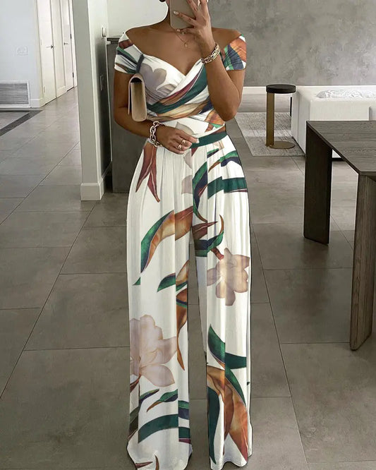 WW | Elegant Floral Jumpsuit Dress
