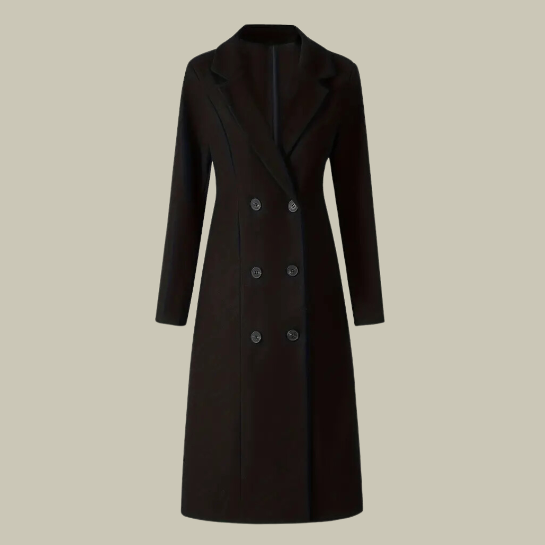 WW | Women's Coat Jacket – Wool Blend – Double-breasted – Tailored Fit – Knee-length