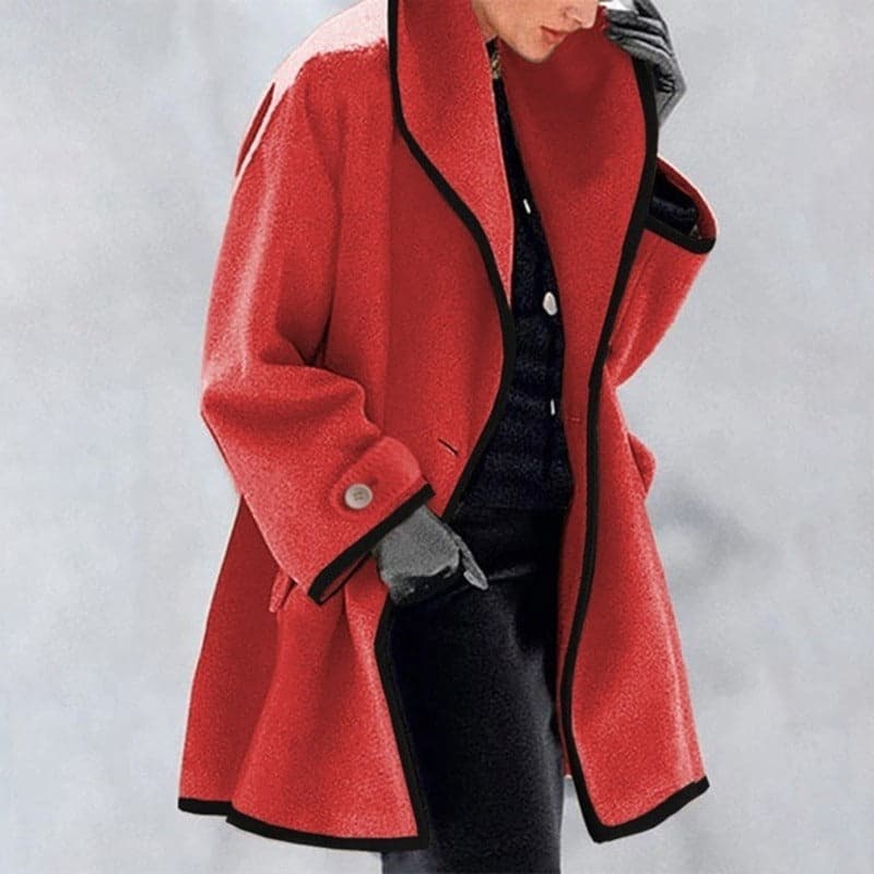 WW | Wool coat with wide collar