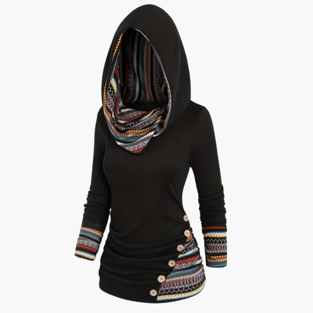 WW | Stylish Women's Hoodie with Ethnic Print
