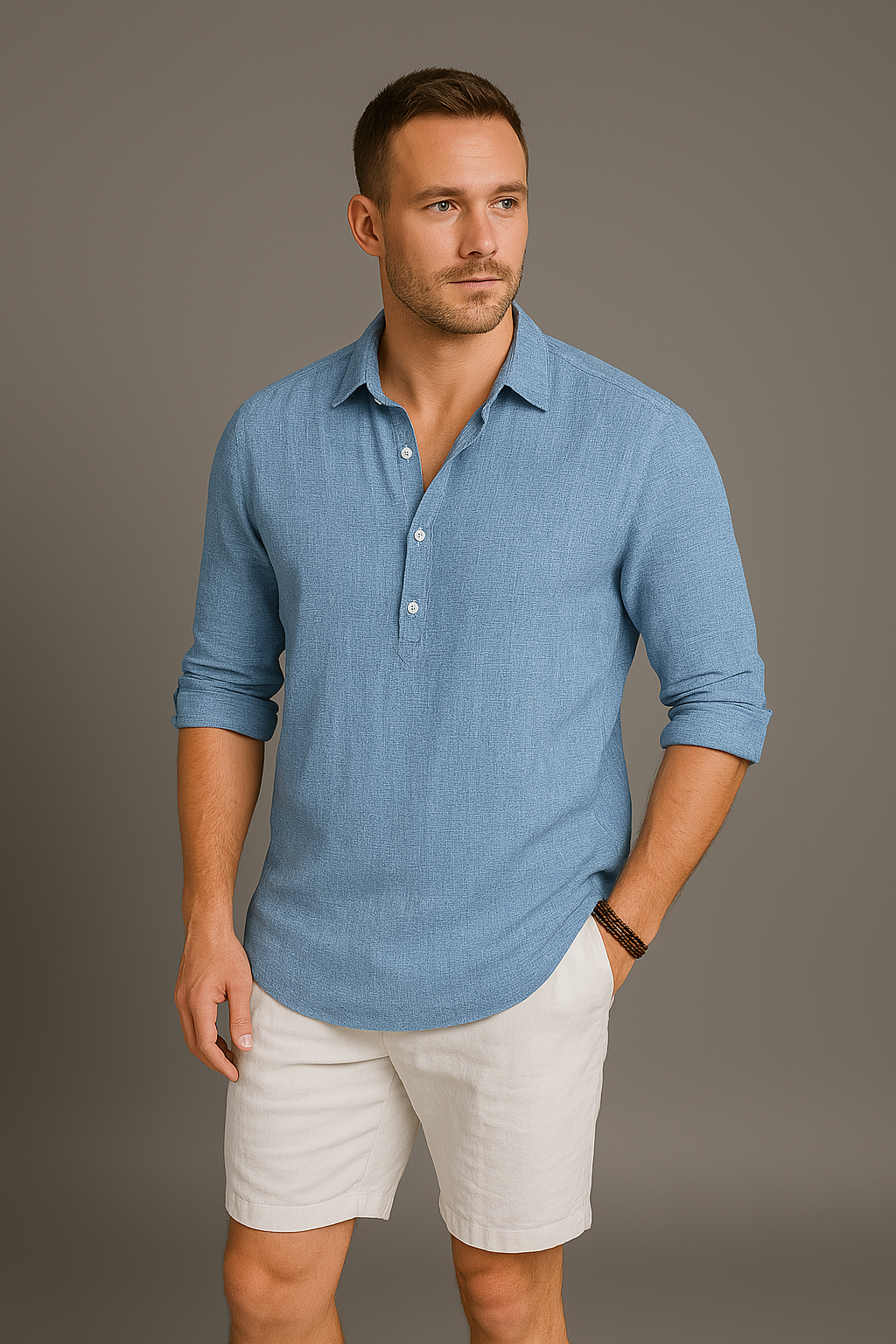 WW | Linen Men's Polo Shirt