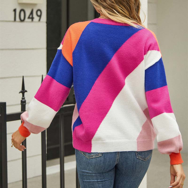 WW | Stilvoller Pulli mit Farbkanten für Damen