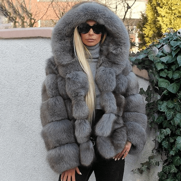 WW | Oversized Faux Fur Coat - Plush & Warm - Hooded Winter Jacket