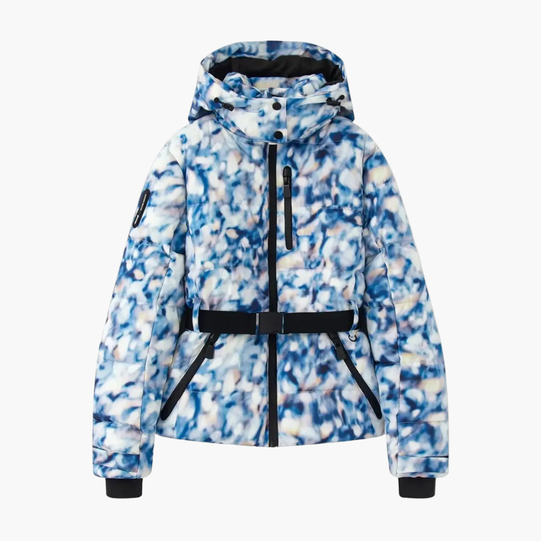 WW | Steppjacke mit Gürtel und Kapuze - Elegante, Wasserabweisende Winterjacke für Alltag und Outdoor