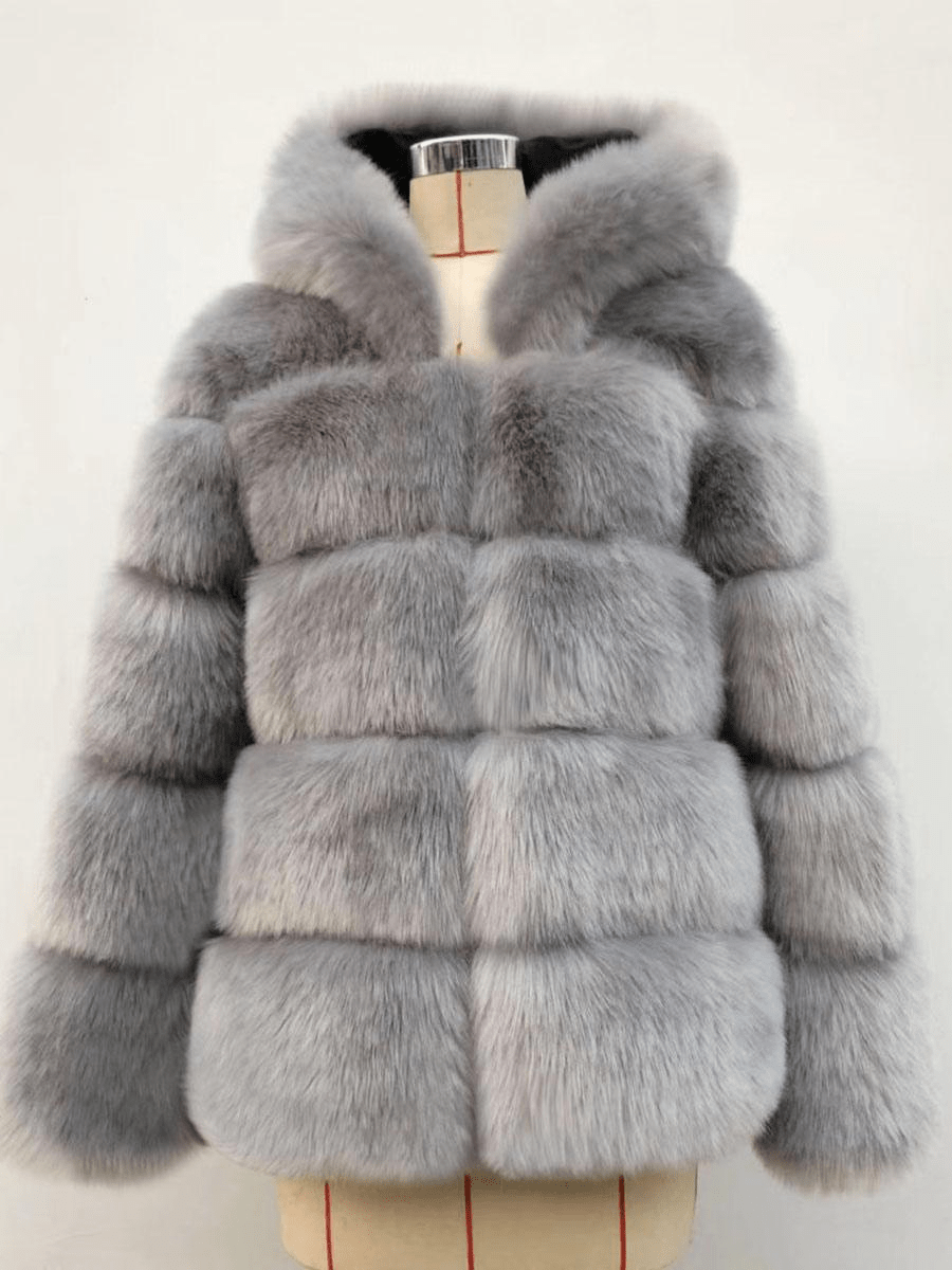 WW | Kunstfellmantel - Übergroße Kapuze - Plüsch & Warm - Winter Eleganz