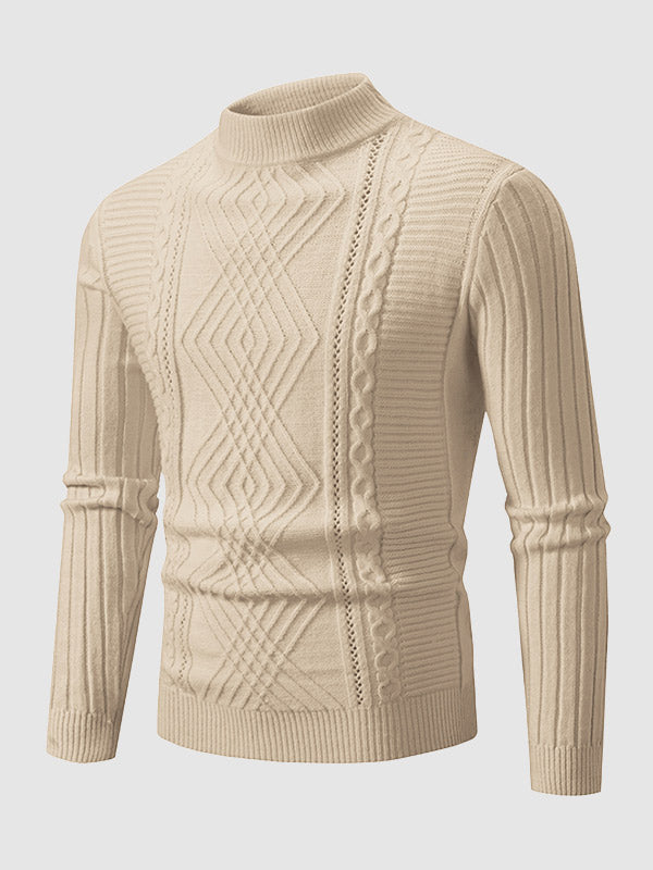 WW | Men's Designer Slim Fit Stand-Up Collar Sweater