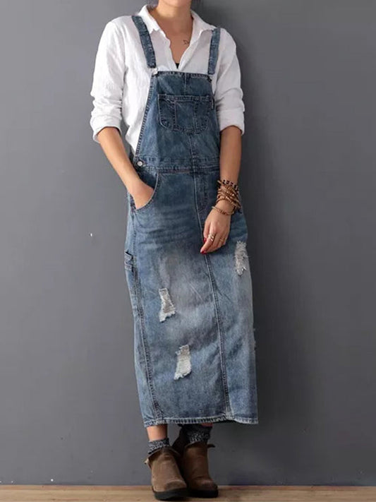 WW | Lässiges Denim-Latzkleid