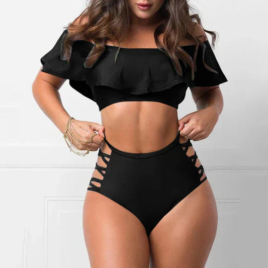 WW | Ruffled Off-Shoulder Bikini Set