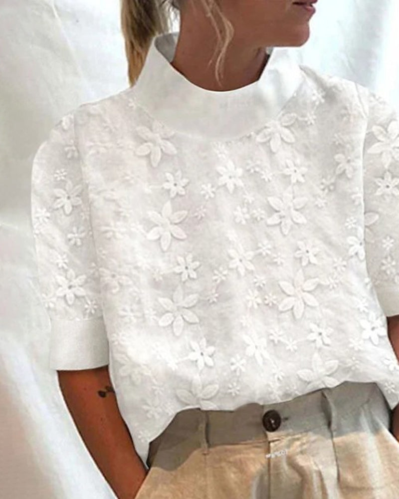 Zayla™ | Embellished Collar Shirt