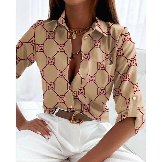WW | Elegant Women's Business Style Blouse with Lining