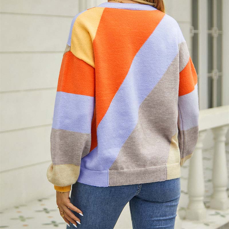 WW | Stilvoller Pulli mit Farbkanten für Damen