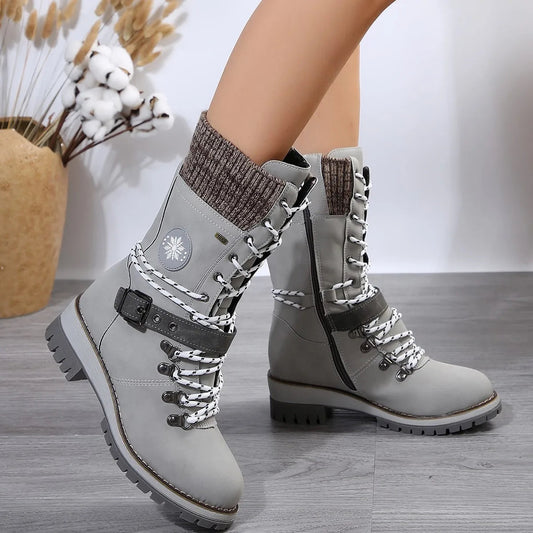 WW | Warme Baumwolle Hohe Schneestiefel