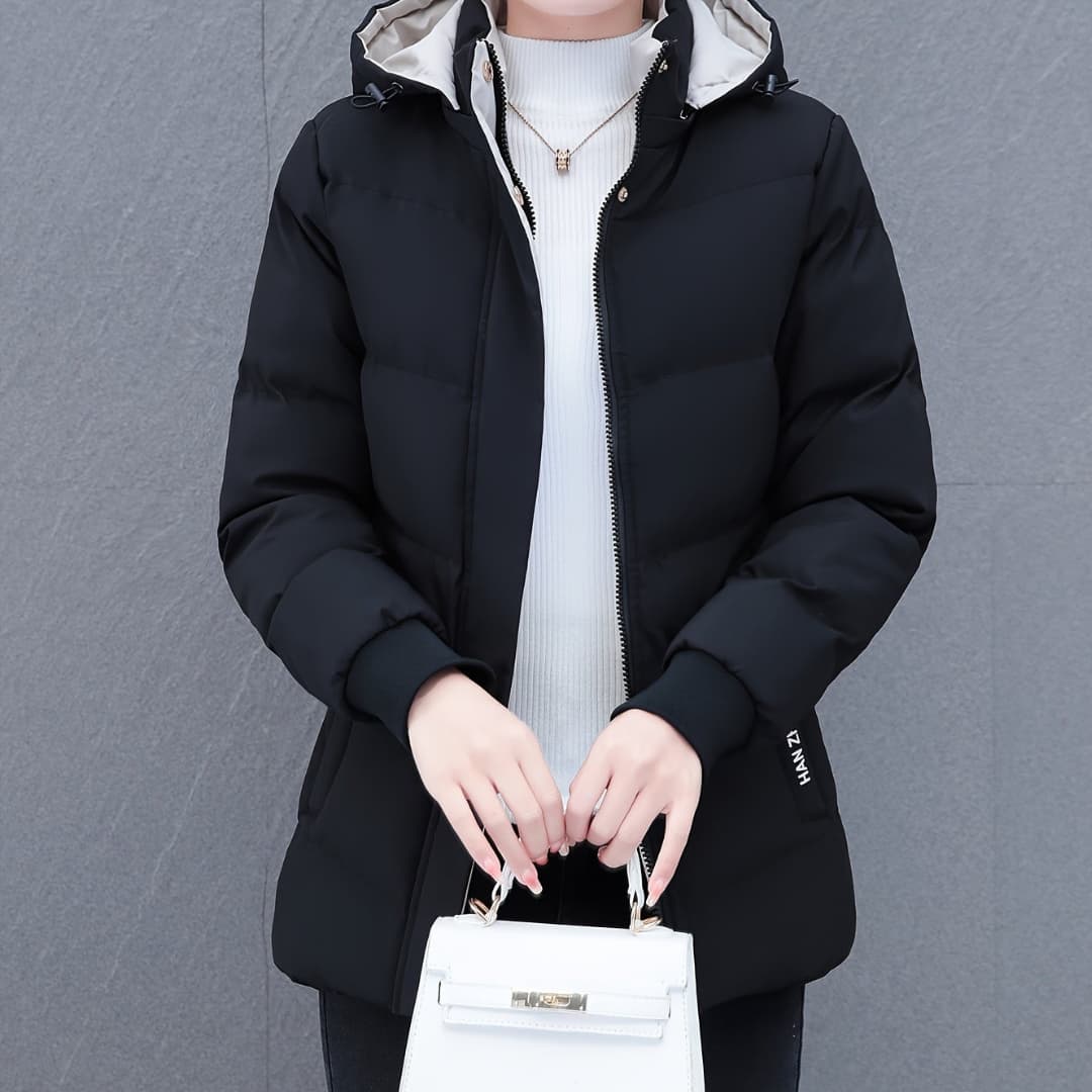 WW | Damen Kapuzenjacke Warm Und Stilvoll Wintermantel