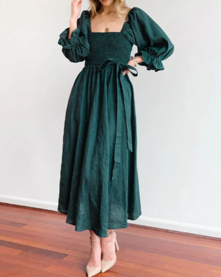 Diana | Dress with ruffled sleeves