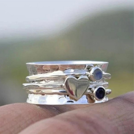 WW | Spinner Herzchenring Silber
