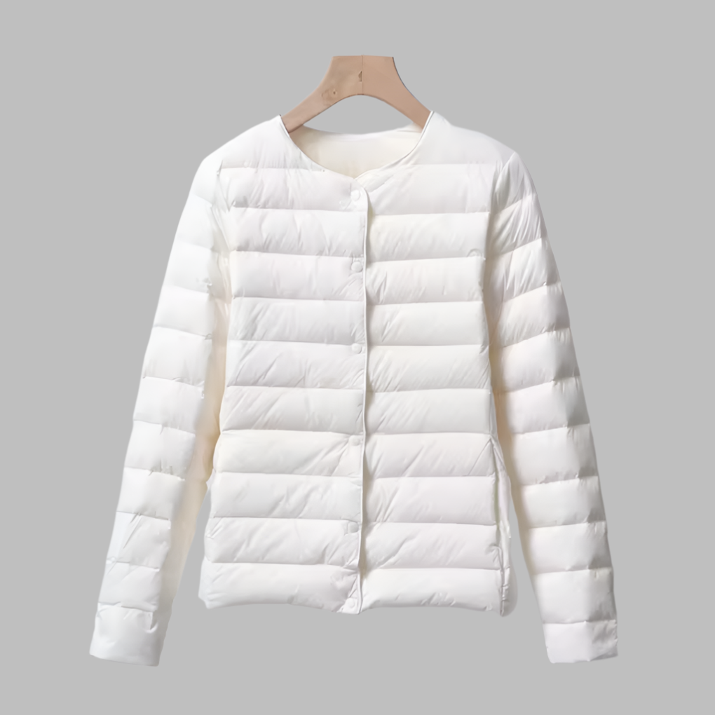 WW | Tragbare Wattierte Jacke Ohne Kragen Für Frühling Und Winter