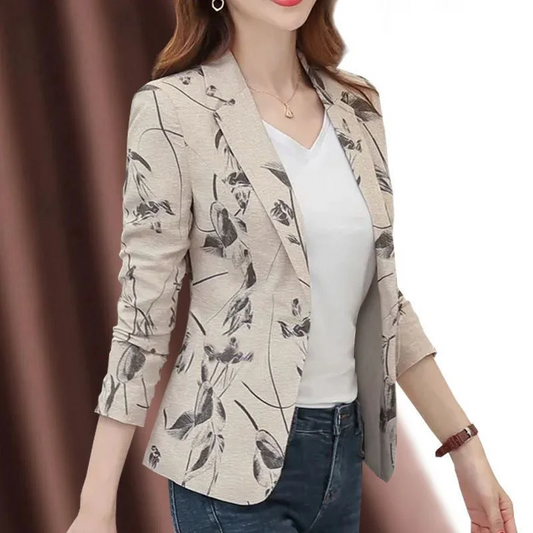 WW | Damen Blazer mit Blumenmuster Perfekt für Frühling und Sommer