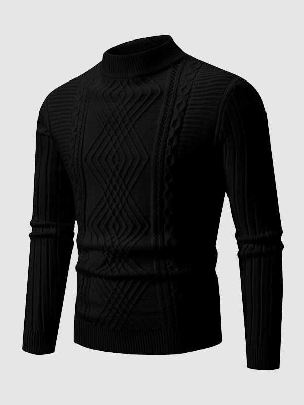 WW | Men's Designer Slim Fit Stand-Up Collar Sweater