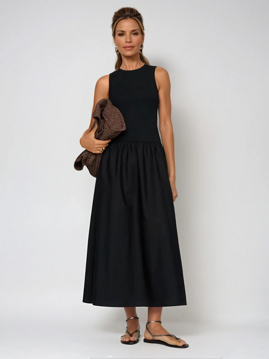 WW | Neck Casual Stitching Vest Dress