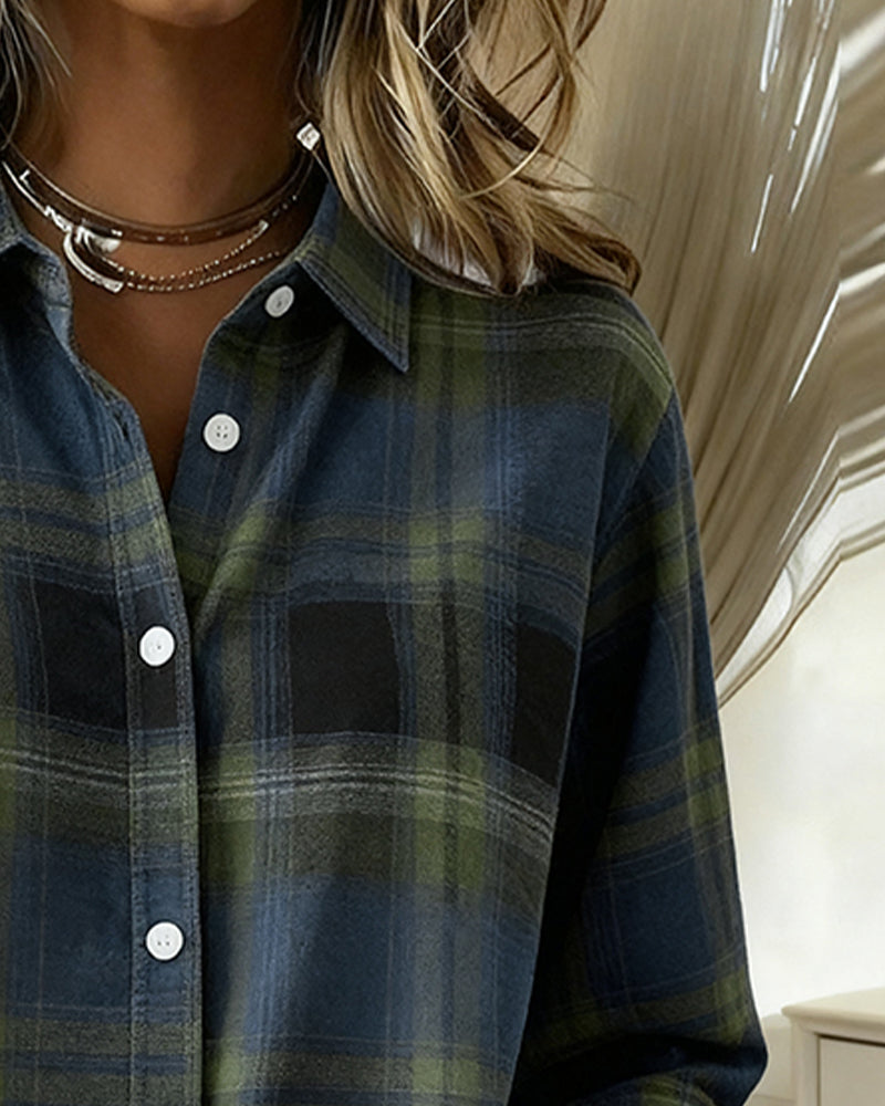 WW | Checked pattern and lapel collar