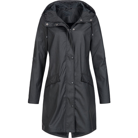 WW | Women's Waterproof Raincoat with Hood & Adjustable Waist