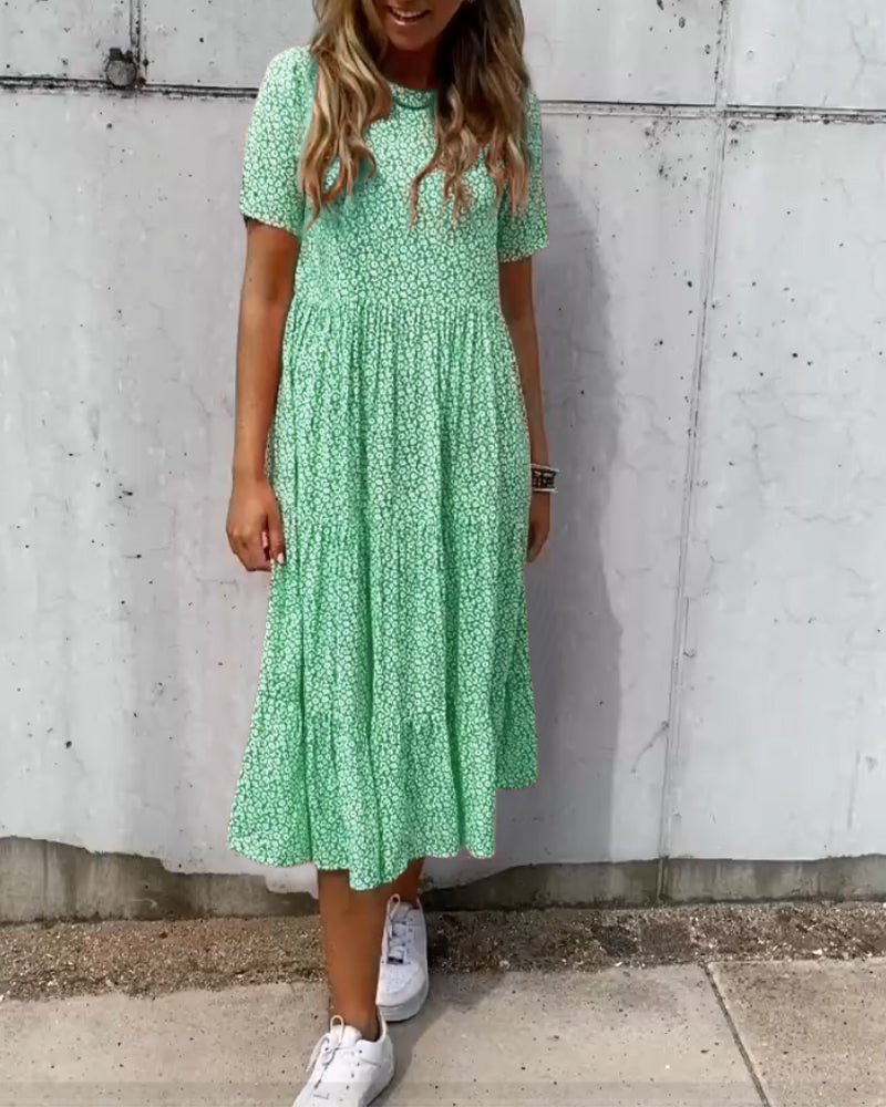 WW | Kurzarmkleid mit Blumenmuster