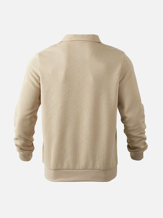 WW | Halb-Zip Pullover mit Strukturmuster - Smart-Casual Stil für Alltag und Büro