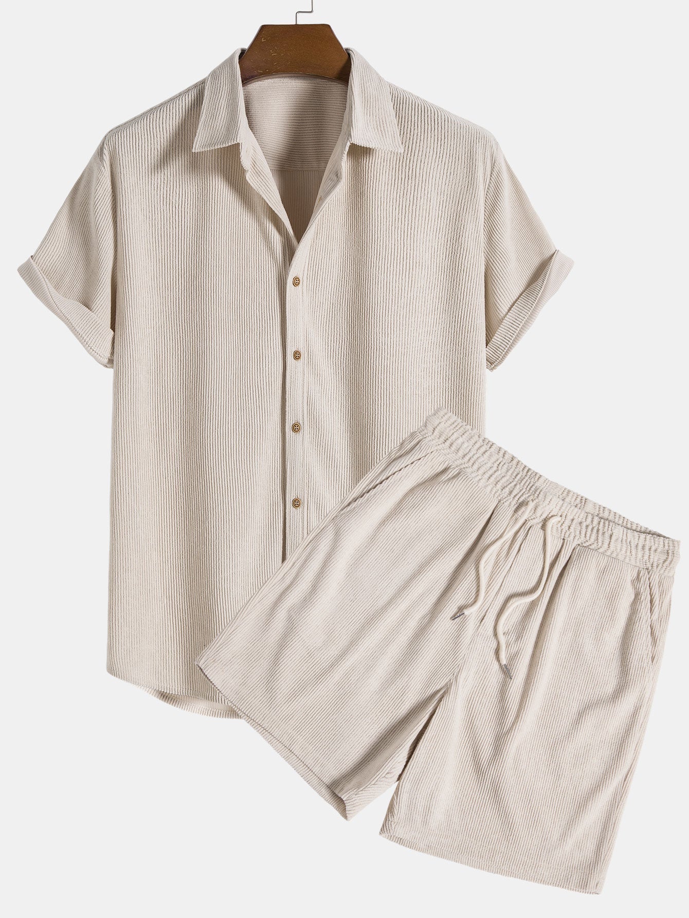 Corduroy shirt and shorts