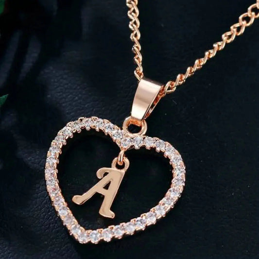 WW | Letters Zircon Love Necklace Jewelry Pendant