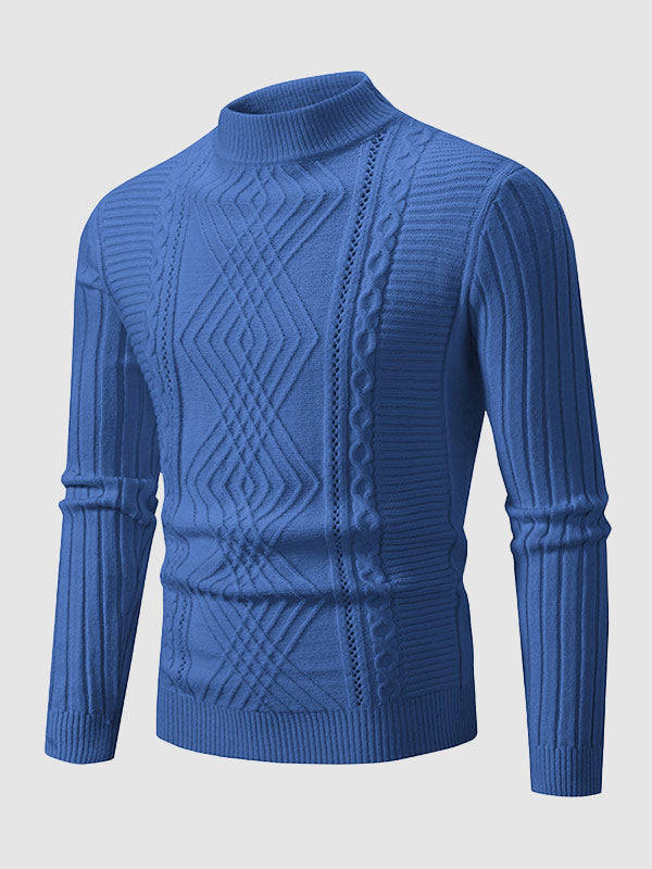 WW | Men's Designer Slim Fit Stand-Up Collar Sweater
