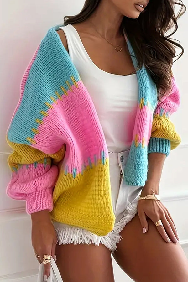WW | Cozy leisure cardigan with contrasting seam detailing