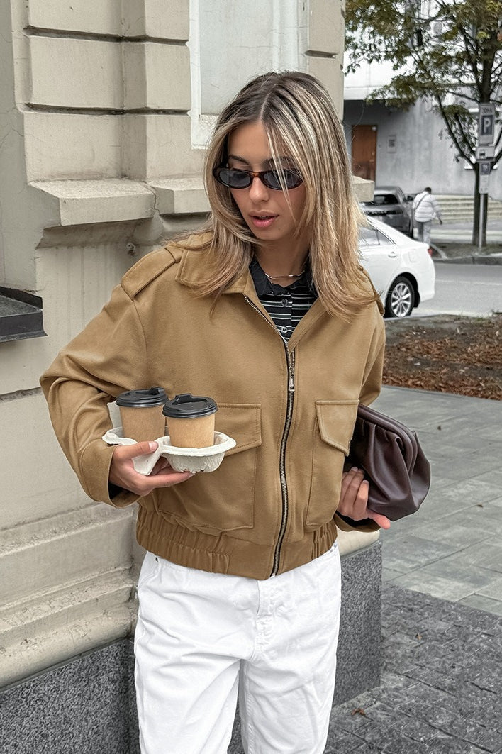 WW | Passform Braun Wildlederjacke