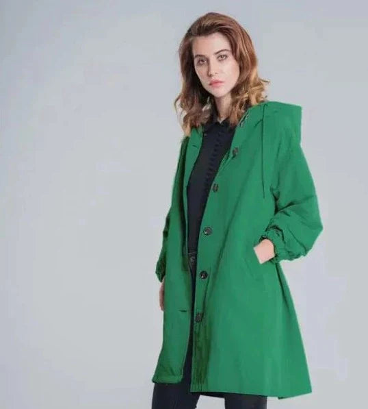 WW | Übergroße Kapuzen-Windbreaker-Regenjacke