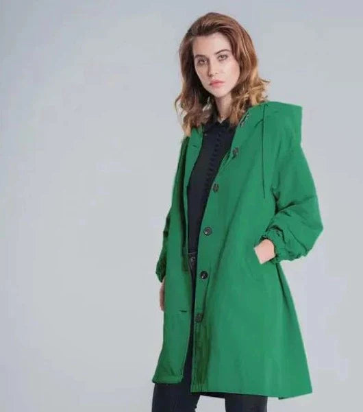 WW | Übergroße Kapuzen-Windbreaker-Regenjacke