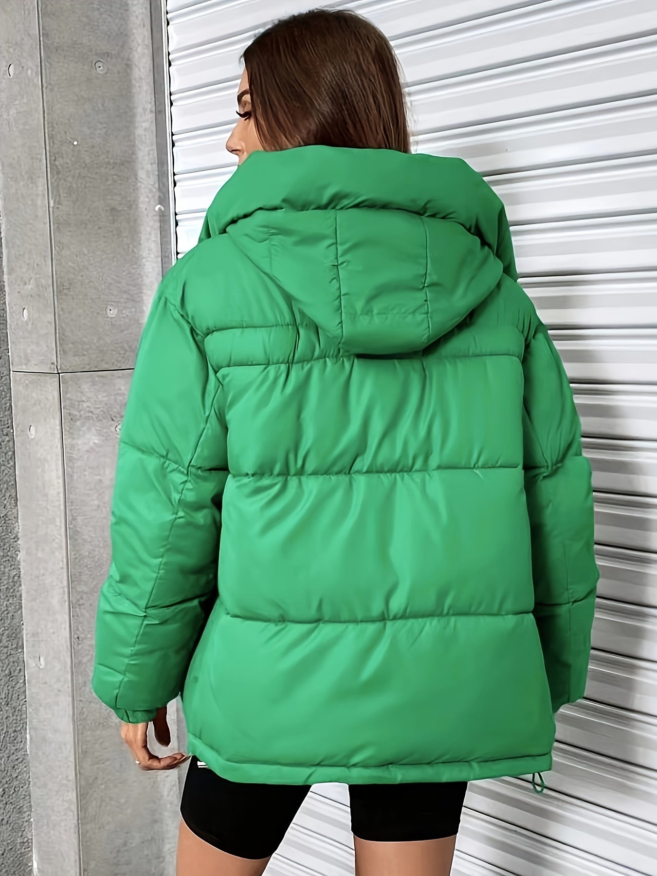 WW | kurze warme Pufferjacke mit Kapuze für Damen - Perfekt für Outdoor-Aktivitäten
